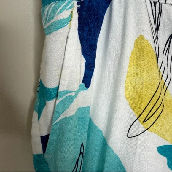 Chico's Vibrant Linen Lightweight Print Pants Size 16P - Picture 8 of 16